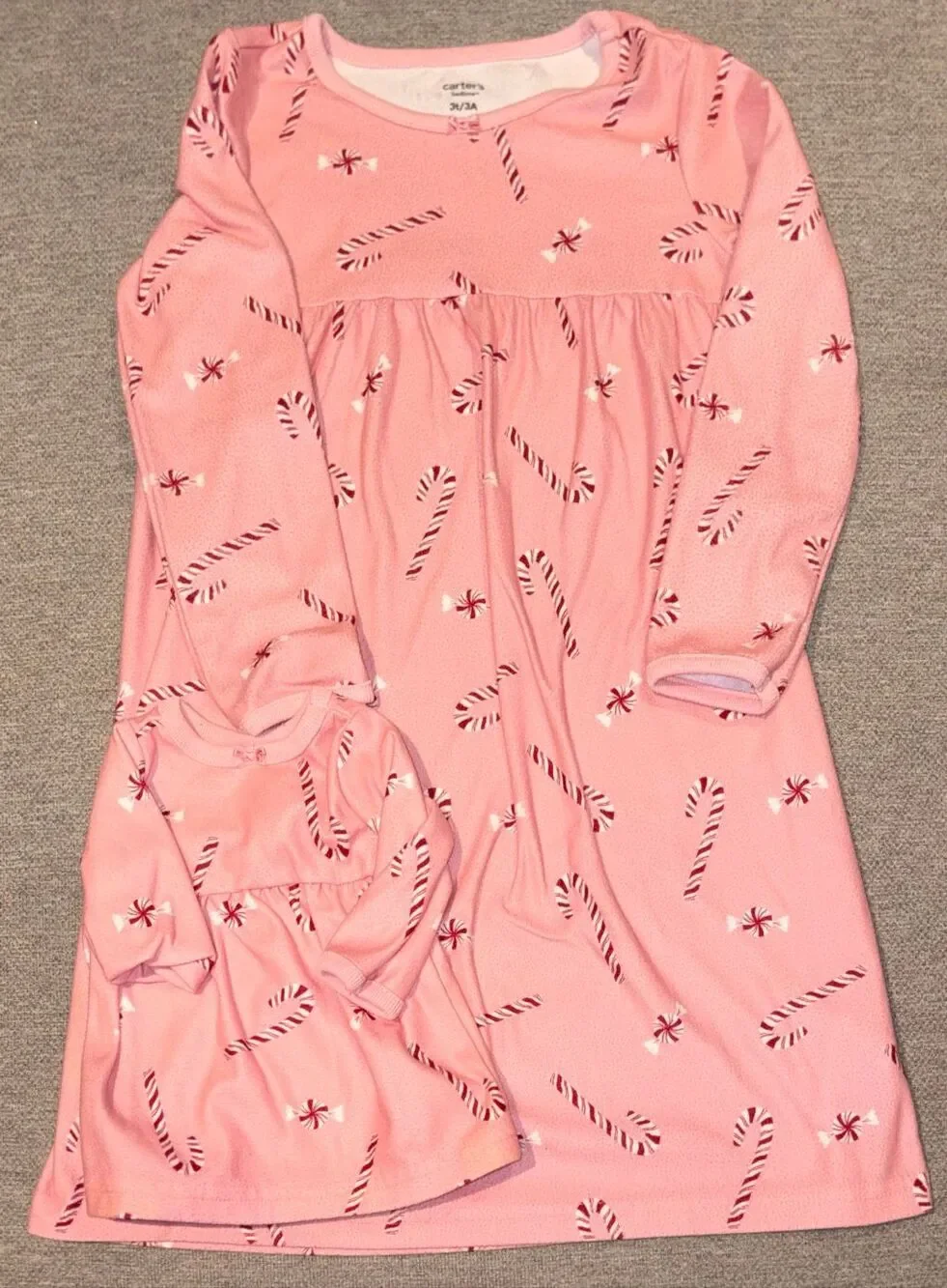 Carter’s Christmas nightgown and matching doll gown size 3T